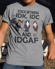 Stuck Between Idk Idc And Idgaf Classic T-Shirt apparel-classic-tshirt-lifestyle-28