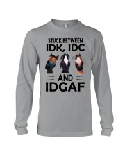 Stuck Between Idk Idc And Idgaf Long Sleeve Tee tile