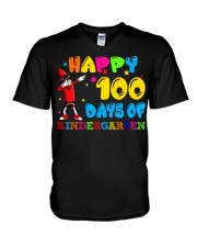 Happy 100 Days Of Kindergarten V-Neck T-Shirt tile