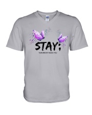 Stay Stay Tomorrow Needs You V-Neck T-Shirt tile