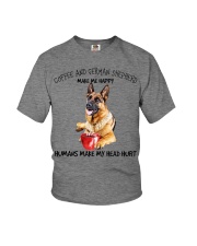Coffee And German Shepherd Make Me Happy Youth T-Shirt tile