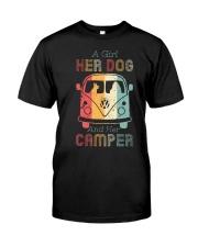 A Girl Her Dog And Her Camper Classic T-Shirt tile