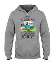 A Woman Who Loves Camping And Was Born In August Hooded Sweatshirt tile