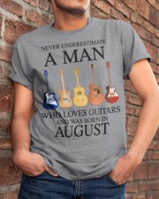 A Man Who Loves Guitars And Was Born In August Classic T-Shirt apparel-classic-tshirt-lifestyle-26