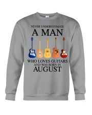 A Man Who Loves Guitars And Was Born In August Crewneck Sweatshirt tile