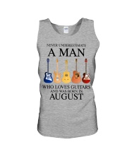 A Man Who Loves Guitars And Was Born In August Unisex Tank tile