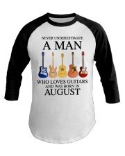 A Man Who Loves Guitars And Was Born In August Baseball Tee tile