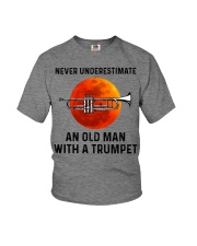 Never Underestimate An Old Man With A Trumpet Youth T-Shirt tile