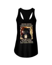 After Coffee - I Feel Good About Hating Everyone Ladies Flowy Tank tile