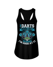 I Play Darts Because I Like It Ladies Flowy Tank tile