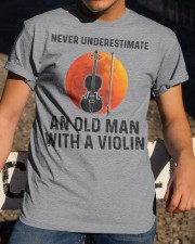 Never Underestimate An Old Man With A Violin Classic T-Shirt apparel-classic-tshirt-lifestyle-28