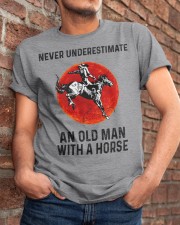 Never Underestimate An Old Man With An Horse Classic T-Shirt apparel-classic-tshirt-lifestyle-26