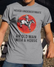 Never Underestimate An Old Man With An Horse Classic T-Shirt apparel-classic-tshirt-lifestyle-28