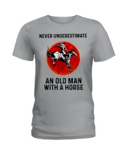 Never Underestimate An Old Man With An Horse Ladies T-Shirt tile