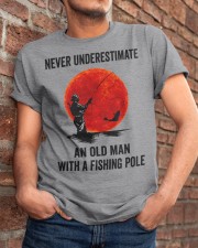 Never Underestimate An Old Man With A Fishing Pole Classic T-Shirt apparel-classic-tshirt-lifestyle-26