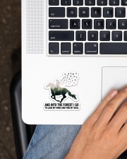 And Into The Forest I Go Sticker - Single (Horizontal) aos-sticker-single-horizontal-lifestyle-front-11
