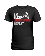 Eat Sleep Dirt Bike Repeat Ladies T-Shirt front