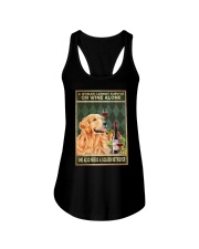 Woman Needs A Golden Retriever On Wine Ladies Flowy Tank tile