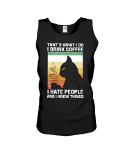 I Drink Coffee - I Hate People - And I Know Things Unisex Tank tile