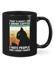 I Drink Coffee - I Hate People - And I Know Things Mugs tile
