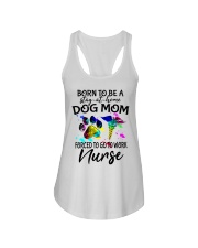 Dog Mom Forced To Go To Work Nurse Ladies Flowy Tank tile