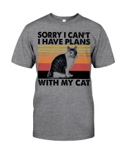 Sorry I Can't - I Have Plans With My Cat Classic T-Shirt tile