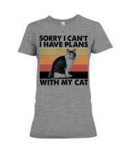 Sorry I Can't - I Have Plans With My Cat Premium Fit Ladies Tee tile