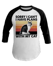 Sorry I Can't - I Have Plans With My Cat Baseball Tee tile