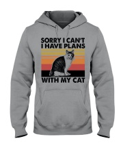 Sorry I Can't - I Have Plans With My Cat Hooded Sweatshirt tile
