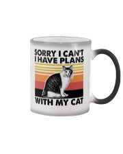 Sorry I Can't - I Have Plans With My Cat Color Changing Mug tile
