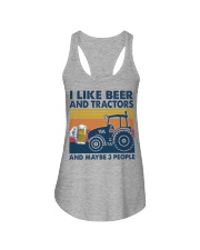 I Like Beer And Tractors And Maybe 3 People Ladies Flowy Tank tile