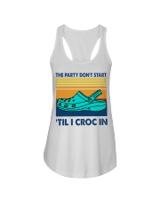 The Party Don't Start 'Til I Croc In Ladies Flowy Tank tile