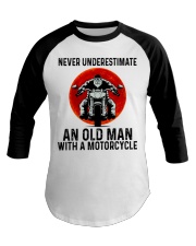 Never Underestimate An Old Man With A Motorcycle Baseball Tee tile
