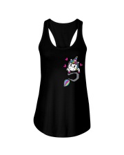 Unicorn In Pocket Ladies Flowy Tank tile
