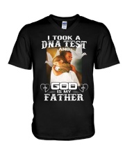 I Took Dna Test And God Is My Father V-Neck T-Shirt tile