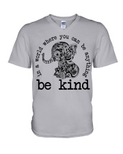 In A World Where You Can Be Anything - Be Kind V-Neck T-Shirt tile