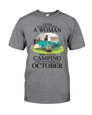 A Woman Who Loves Camping And Was Born In October Classic T-Shirt tile