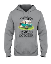 A Woman Who Loves Camping And Was Born In October Hooded Sweatshirt tile