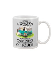 A Woman Who Loves Camping And Was Born In October Mug tile