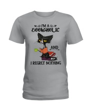 I'm A Bookaholic And I Regret Nothing Ladies T-Shirt front