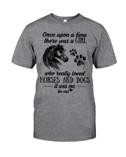 A Girl Who Really Loved Horses And Dogs Classic T-Shirt tile