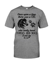 A Girl Who Really Loved Horses And Dogs Premium Fit Mens Tee tile