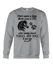 A Girl Who Really Loved Horses And Dogs Crewneck Sweatshirt tile