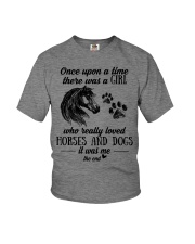 A Girl Who Really Loved Horses And Dogs Youth T-Shirt tile