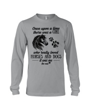 A Girl Who Really Loved Horses And Dogs Long Sleeve Tee tile