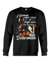 She Also Needs A Doberman Crewneck Sweatshirt tile
