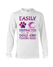 Easily Distracted By Dogs And Fishing Rods Long Sleeve Tee tile
