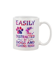 Easily Distracted By Dogs And Fishing Rods Mug tile
