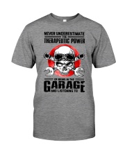 The Therapic Power Of Being In The Garage Premium Fit Mens Tee tile