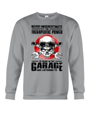 The Therapic Power Of Being In The Garage Crewneck Sweatshirt tile